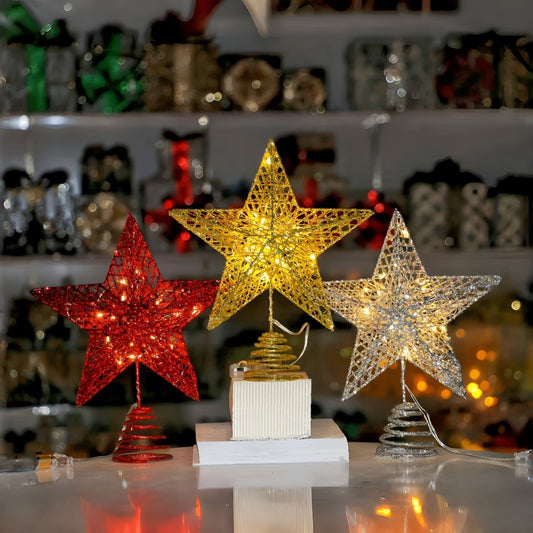 Starry Elegance | LED Christmas Tree Topper